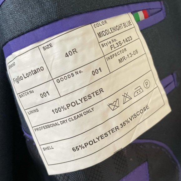 Italian Figlio Lontano Suit with Vest - Picture 9 of 10